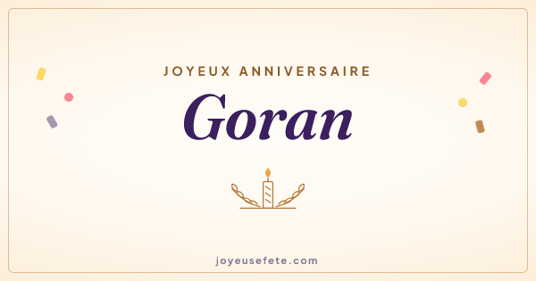 Image « Joyeux anniversaire Goran » au format large