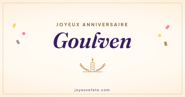 Image « Joyeux anniversaire Goulven » au format large