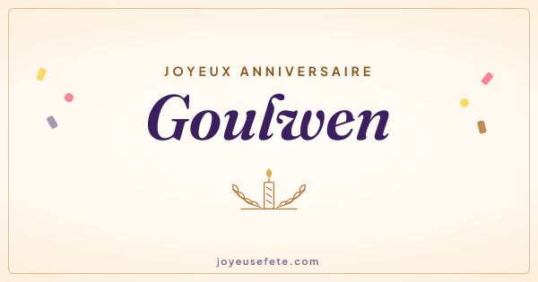 Image « Joyeux anniversaire Goulwen » au format large