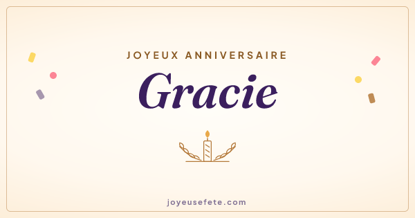 Image « Joyeux anniversaire Gracie » au format large