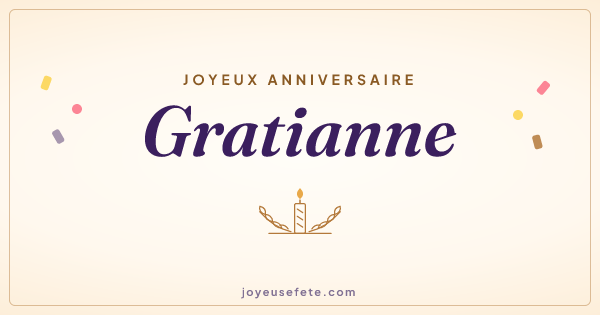 Image « Joyeux anniversaire Gratianne » au format large