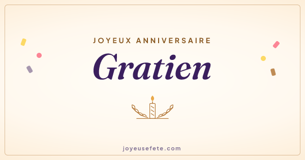 Image « Joyeux anniversaire Gratien » au format large
