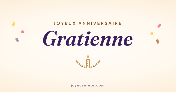 Image « Joyeux anniversaire Gratienne » au format large