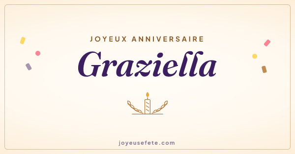 Image « Joyeux anniversaire Graziella » au format large