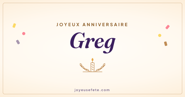 Image « Joyeux anniversaire Greg » au format large
