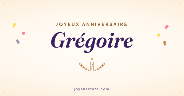 Image « Joyeux anniversaire Grégoire » au format large
