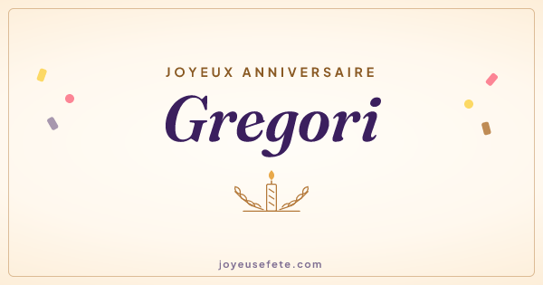 Image « Joyeux anniversaire Gregori » au format large