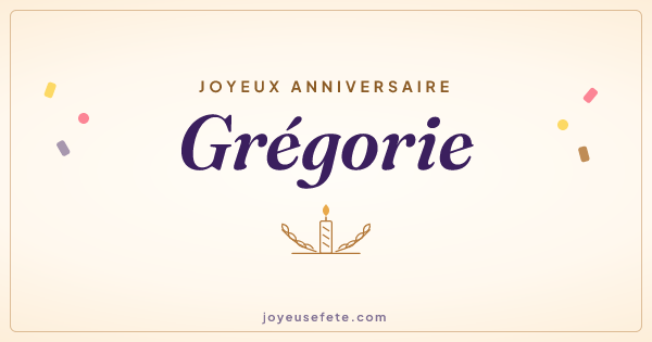 Image « Joyeux anniversaire Grégorie » au format large