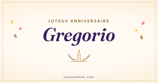 Image « Joyeux anniversaire Gregorio » au format large