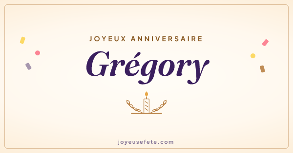 Image « Joyeux anniversaire Grégory » au format large