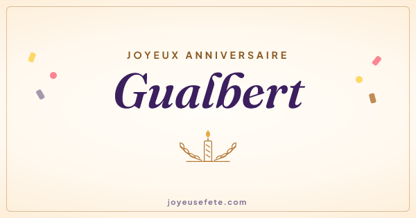 Image « Joyeux anniversaire Gualbert » au format large