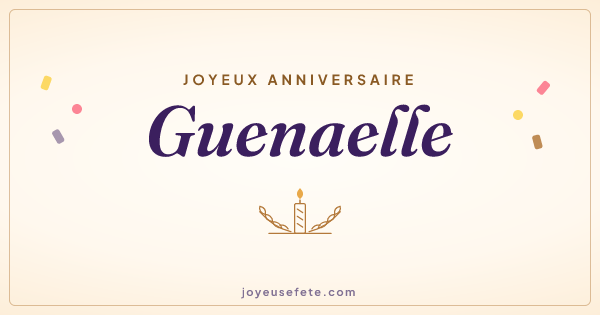 Image « Joyeux anniversaire Guenaelle » au format large
