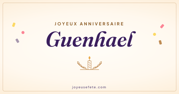 Image « Joyeux anniversaire Guenhael » au format large