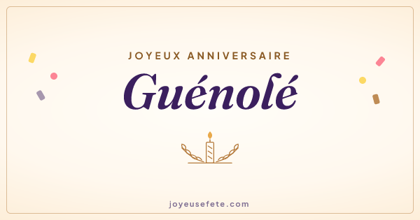 Image « Joyeux anniversaire Guénolé » au format large