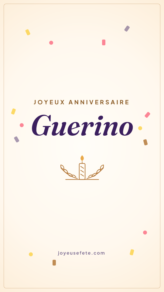 Image « Joyeux anniversaire Guerino » au format story