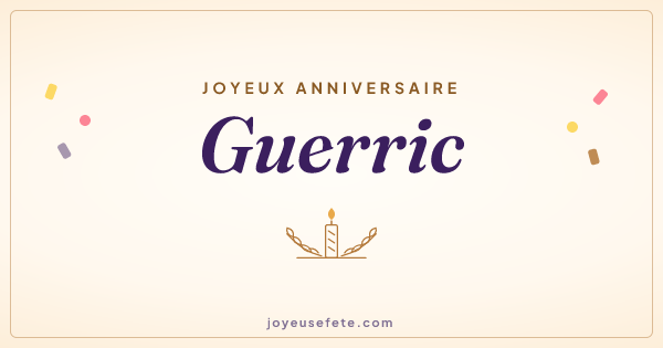 Image « Joyeux anniversaire Guerric » au format large