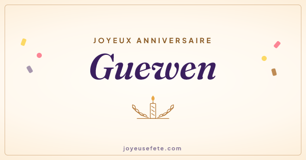 Image « Joyeux anniversaire Guewen » au format large