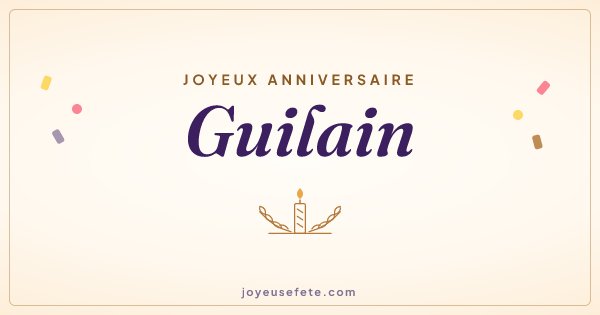 Image « Joyeux anniversaire Guilain » au format large