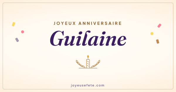 Image « Joyeux anniversaire Guilaine » au format large