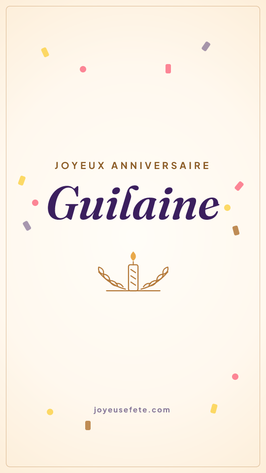 Image « Joyeux anniversaire Guilaine » au format story