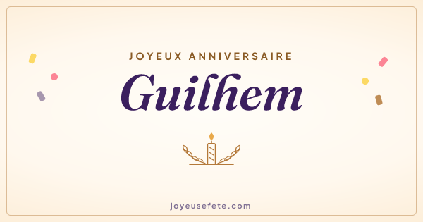 Image « Joyeux anniversaire Guilhem » au format large