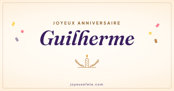 Image « Joyeux anniversaire Guilherme » au format large