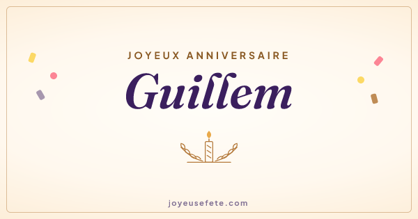 Image « Joyeux anniversaire Guillem » au format large