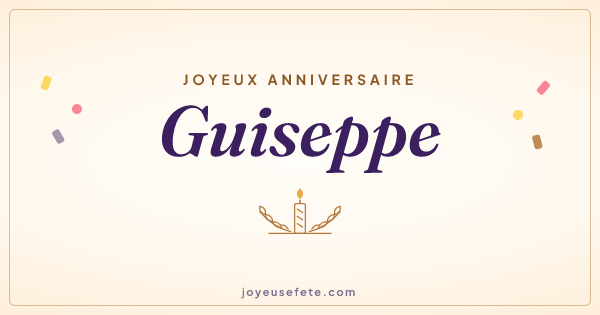 Image « Joyeux anniversaire Guiseppe » au format large