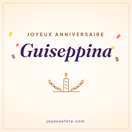 Image carrée « Joyeux anniversaire Guiseppina » pour WhatsApp