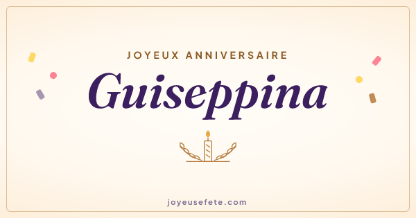 Image « Joyeux anniversaire Guiseppina » au format large