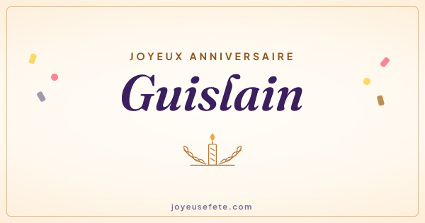 Image « Joyeux anniversaire Guislain » au format large