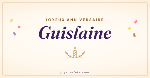 Image « Joyeux anniversaire Guislaine » au format large