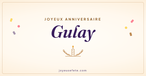 Image « Joyeux anniversaire Gulay » au format large