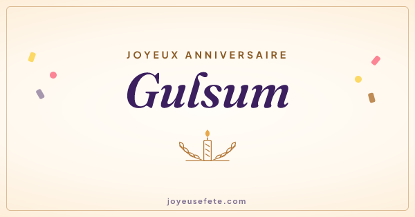 Image « Joyeux anniversaire Gulsum » au format large