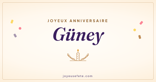 Image « Joyeux anniversaire Güney » au format large