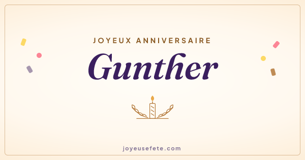 Image « Joyeux anniversaire Gunther » au format large