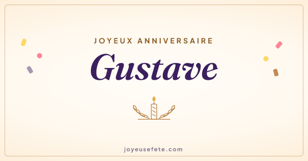 Image « Joyeux anniversaire Gustave » au format large