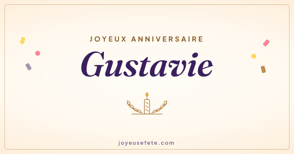 Image « Joyeux anniversaire Gustavie » au format large