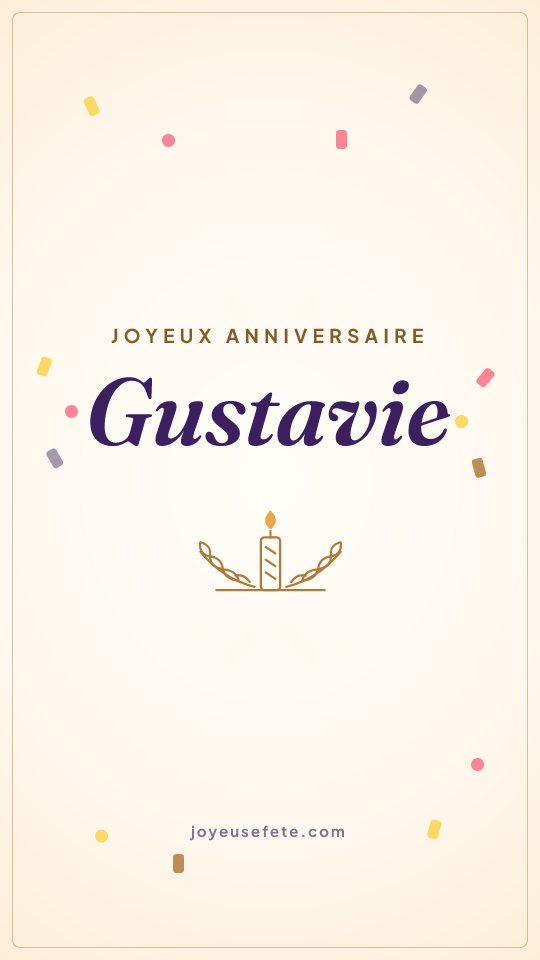Image « Joyeux anniversaire Gustavie » au format story