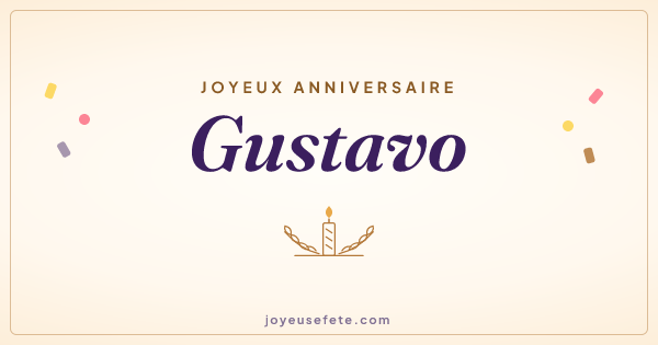 Image « Joyeux anniversaire Gustavo » au format large