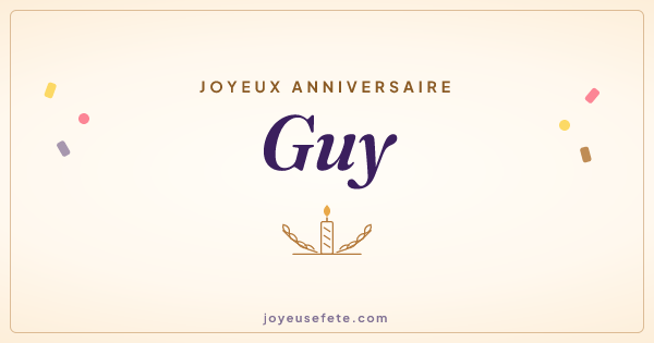 Image « Joyeux anniversaire Guy » au format large