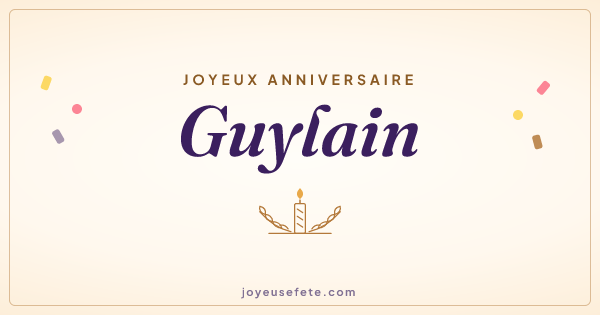 Image « Joyeux anniversaire Guylain » au format large