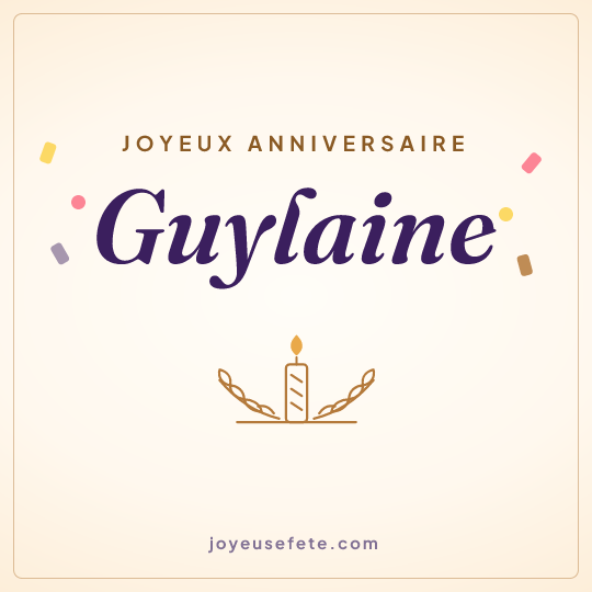 Image carrée « Joyeux anniversaire Guylaine » pour WhatsApp