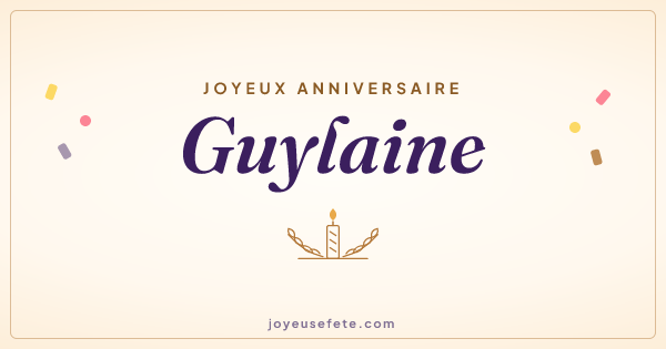 Image « Joyeux anniversaire Guylaine » au format large