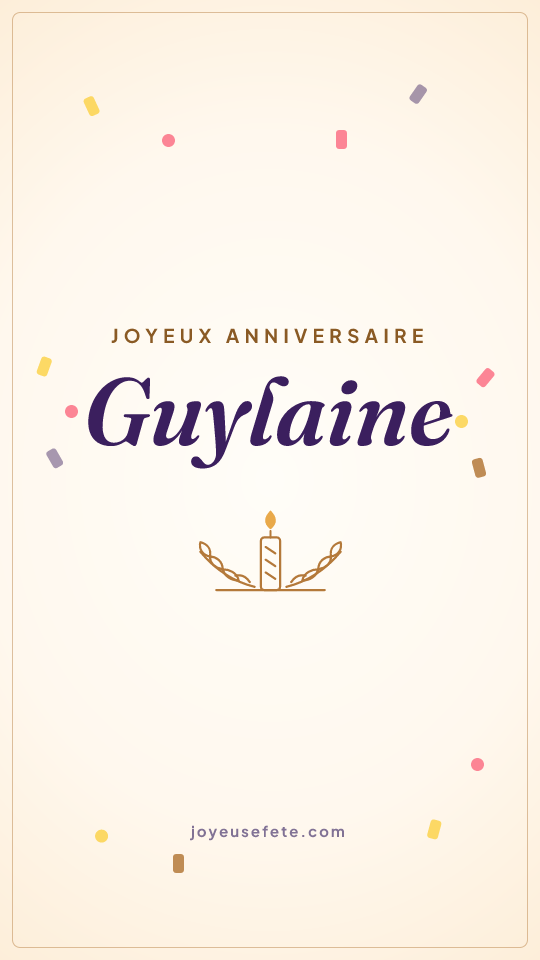 Image « Joyeux anniversaire Guylaine » au format story