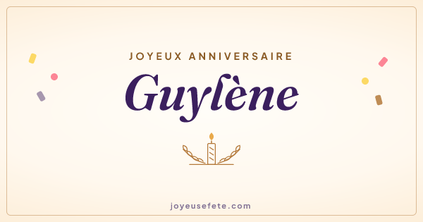 Image « Joyeux anniversaire Guylène » au format large