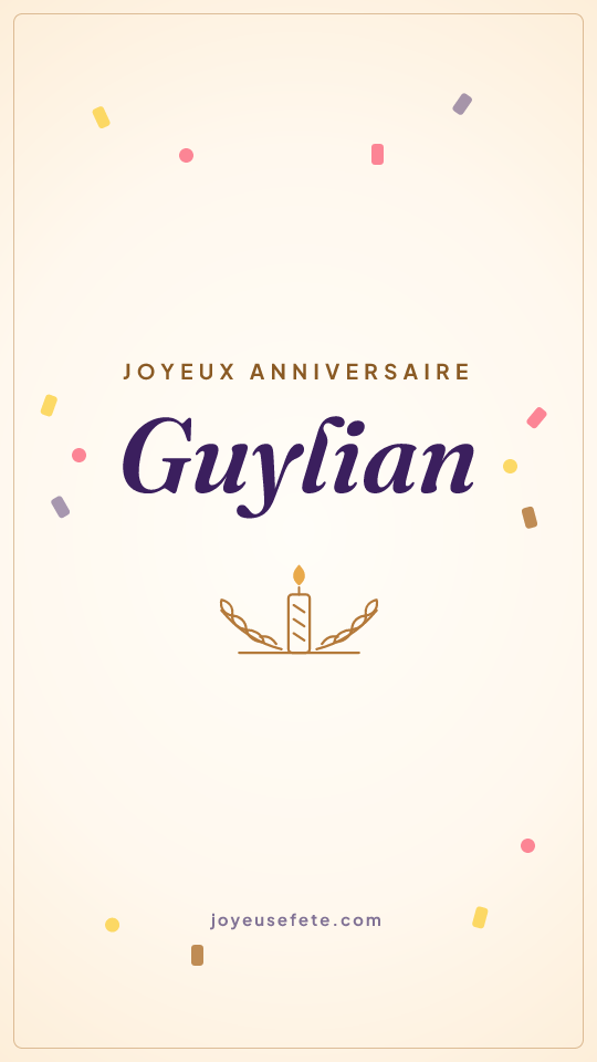Image « Joyeux anniversaire Guylian » au format story