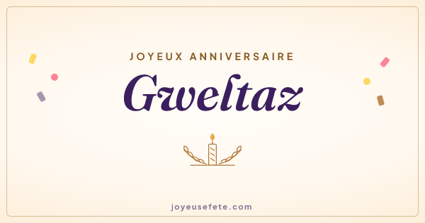 Image « Joyeux anniversaire Gweltaz » au format large