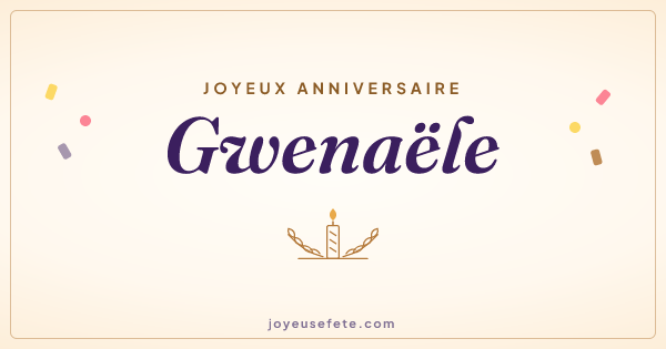 Image « Joyeux anniversaire Gwenaële » au format large
