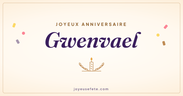 Image « Joyeux anniversaire Gwenvael » au format large